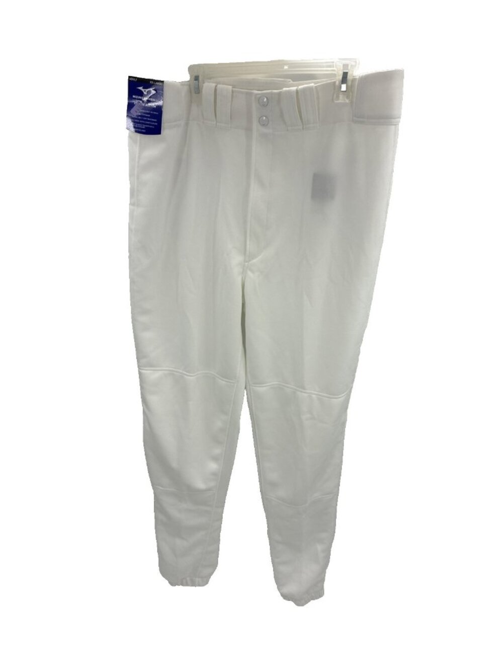 Mizuno Mens Baseball Pants Elastic Bottom White Double Knit XXL Adult